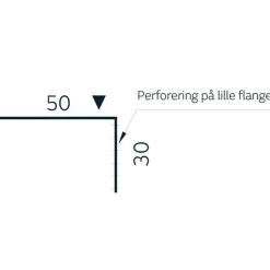 DS stålprofil Tilbehør Til Facadebeklædning^U-sokkelsikring (perf.) sort - 3M