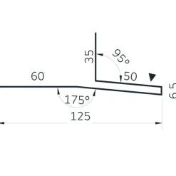 DS stålprofil Tilbehør Til Facadebeklædning^Vandnæse nr. 229 sort - 3M