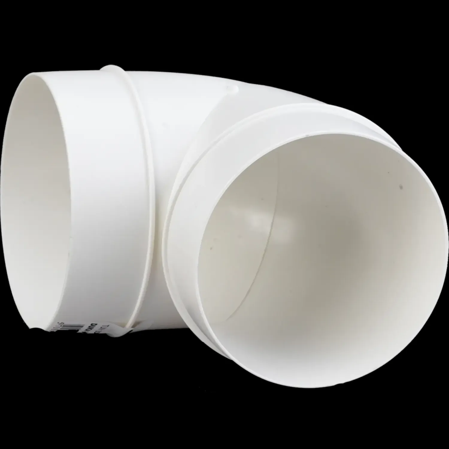 Duka Ventilationsrør Og -Studser^bøjning 90° Ø100 mm hvid