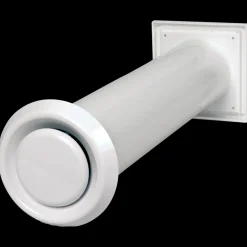 Discount Duka murventil hvid komplet Ø100 mm m/hvid rist