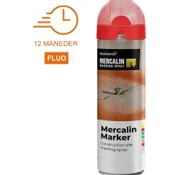 New DVA mercalin mærkespray fluo 500 ml rød