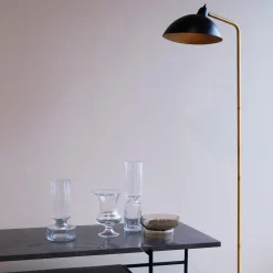 Dyberg Larsen Gulvlamper^Futura gulvlampe sort/messing