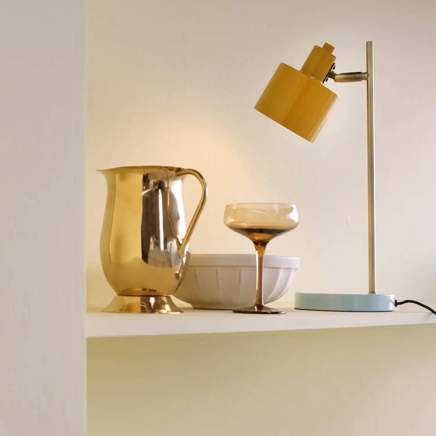 Børn Dyberg Larsen Børnelamper^Ocean bordlampe tyrkis/karry/messing