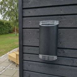 Clearance Dyberg Larsen Ribe udendørs væglampe up/down sort