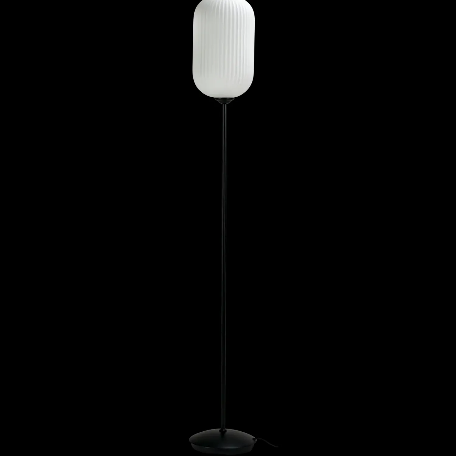 Dyberg Larsen riflet gulvlampe E27 opal