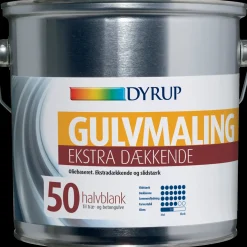 Hot Dyrup gulvmaling ekstra dækkende olie 50 hvid 2,25 L