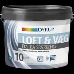 Dyrup Spærrende Maling^loft og vægmaling ekstra spærrende 10 hvid 4,5 L