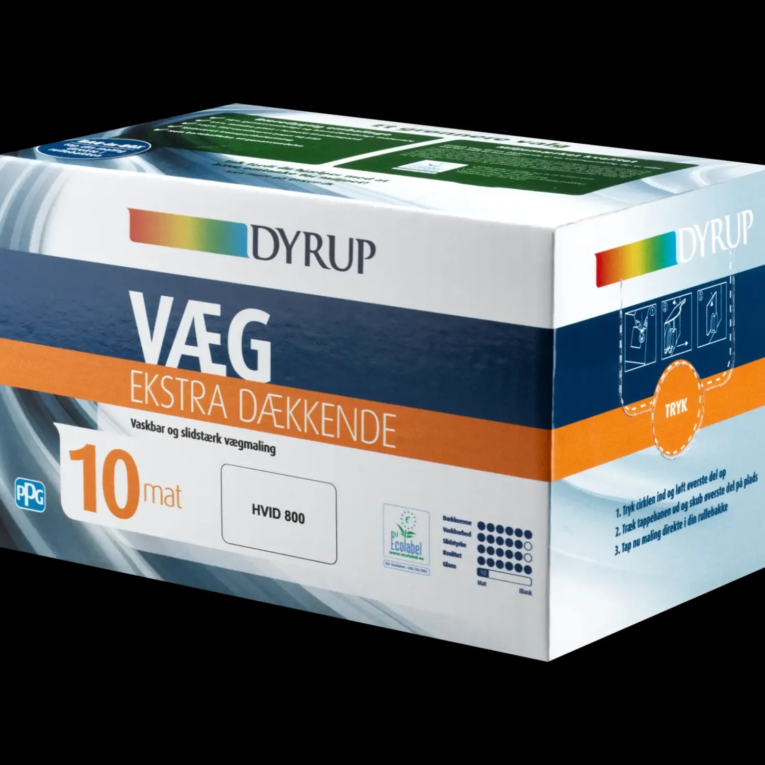 Dyrup Vægmaling^væg 10 ekstra dækkende vægmaling hvid 5 L