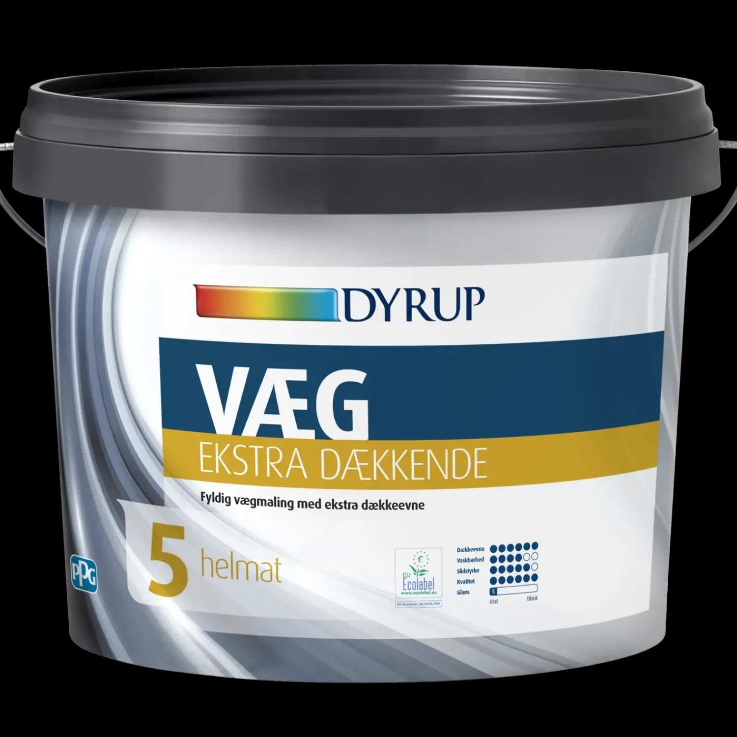 Hot Dyrup Væg 05 vægmaling ekstra dækkende hvid 9 L