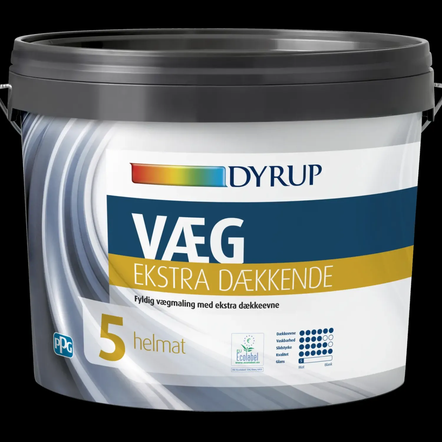 Dyrup Væg 05 vægmaling ekstra dækkende hvid 4,5 L