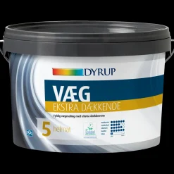 Dyrup Vægmaling^vægmaling ekstra dækkende 5 hvid 2,25 L