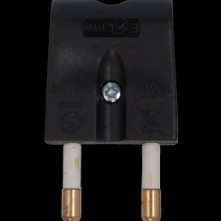 Clearance E-Line + stikprop flad sort 230V 16A
