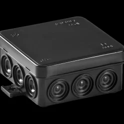 E-Line El-Installation^Forgreningsdåse 85x85x39mm sort IP55