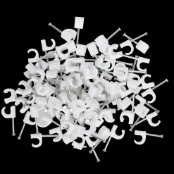 E-Line ledningsclips rund 5-7 100 stk hvid