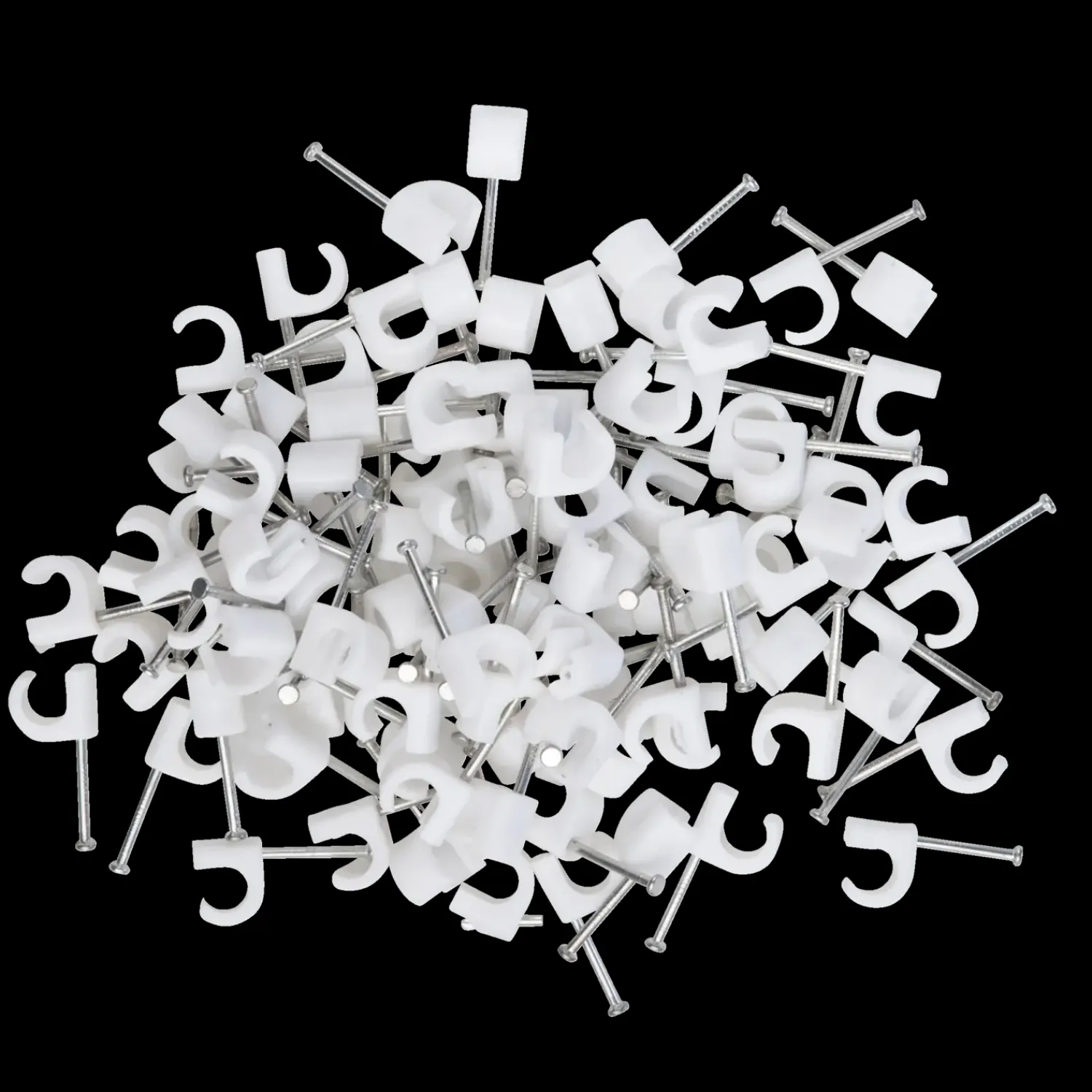 E-Line ledningsclips rund 5-7 100 stk hvid