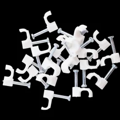 E-Line Tilbehør Til Elartikler^ledningsclips rund 3-5 20 stk hvid