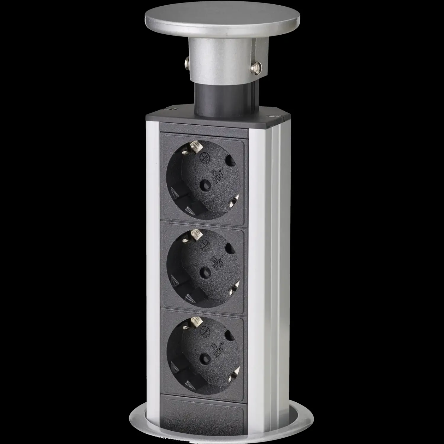 Hot E-Line pop-up stikdåse m/1,8 m ledning sort