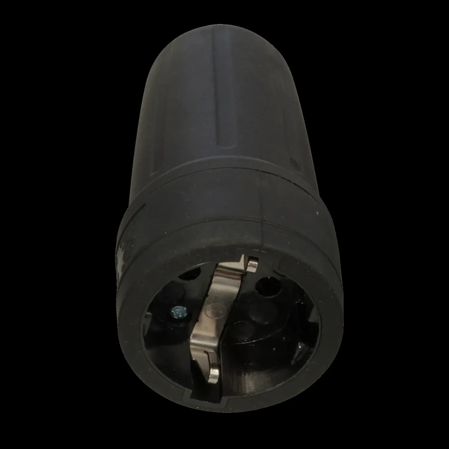 E-Line schuko forlængerled gummi 16A sort