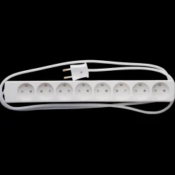 Hot E-Line stikdåse med dummyhul 8R 1,5m hvid