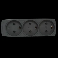 Stikkontakter Og Afbrydere^E-Line stikdåse m/jord sort