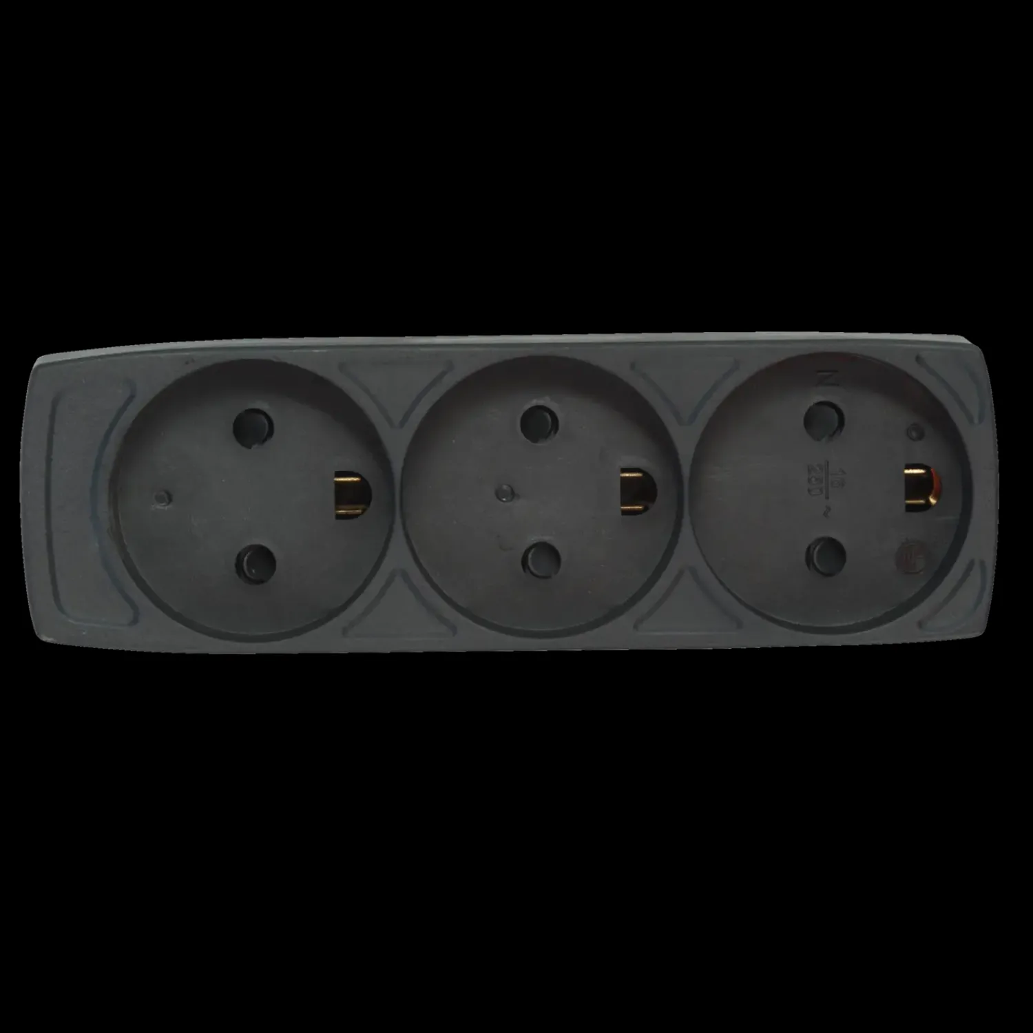 Stikkontakter Og Afbrydere^E-Line stikdåse m/jord sort