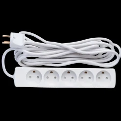 Stikkontakter Og Afbrydere^E-Line stikdåse 5R med jord 5m hvid