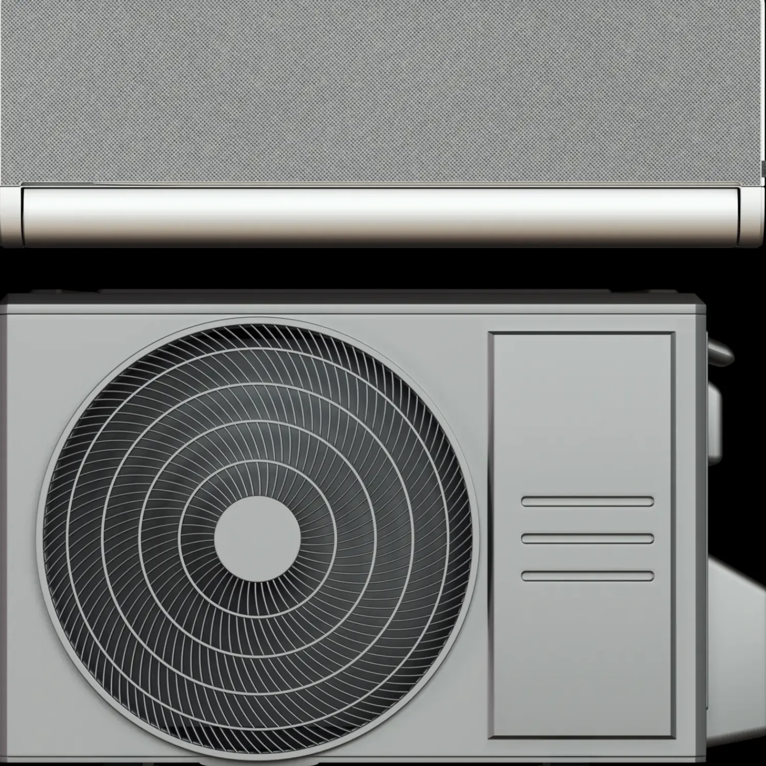 ELL Luft-Til-Luft Varmepumper^Front Silver varmepumpe 4,31/4,40 kW Køl/Varmeeffekt