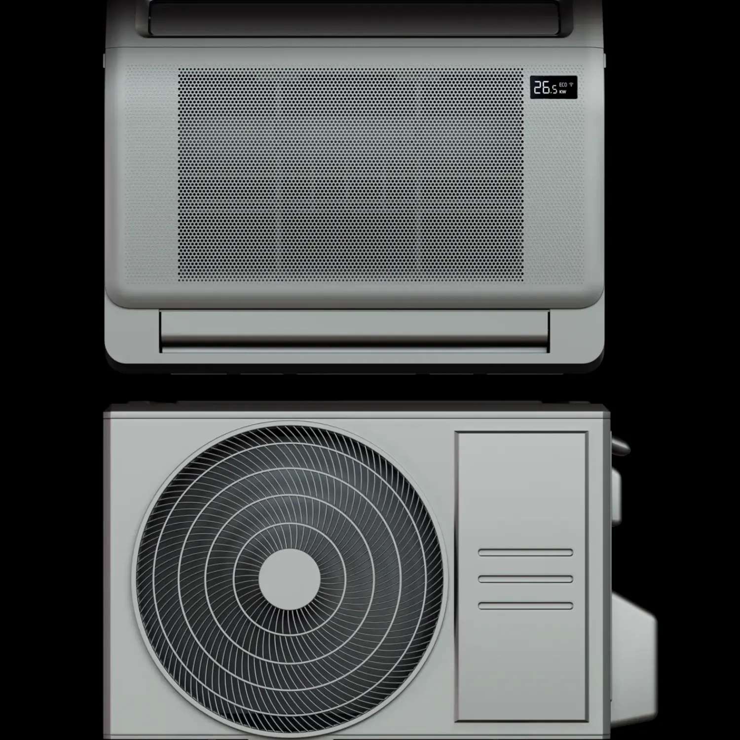 ELL Front Solid varmepumpe 4,31/4,40 kW Køl/Varmeeffekt