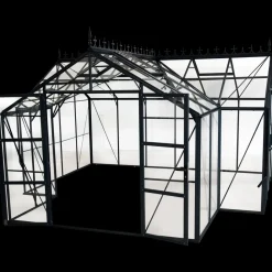 Elmholm Orangerier^Exclusive Orangeri antracit med hærdet glas 17,65 m²