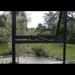 Elmholm Store Drivhuse Over 10 M²^Exclusive vægdrivhus antracit med hærdet glas, inkl. sokkel 13,1 m²