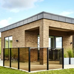 Stål- Og Glashegn^Elmholm hegn m/smoke glas forlængersæt 95 cm