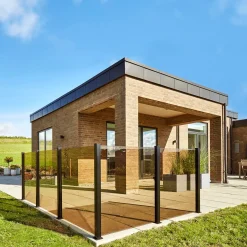 Stål- Og Glashegn^Elmholm hegn m/smoke glas forlængersæt 95 cm