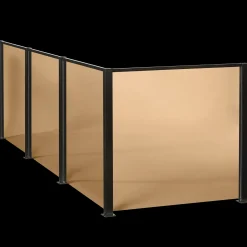 Stål- Og Glashegn^Elmholm hegn m/smoke glas forlængersæt 95 cm