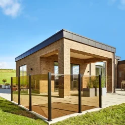 Stål- Og Glashegn^Elmholm hegn m/smoke glas startsæt 95 cm