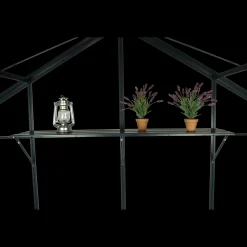 Discount Elmholm Standard drivhus antracit med hærdet glas, inkl.sokkel 9,75 m²