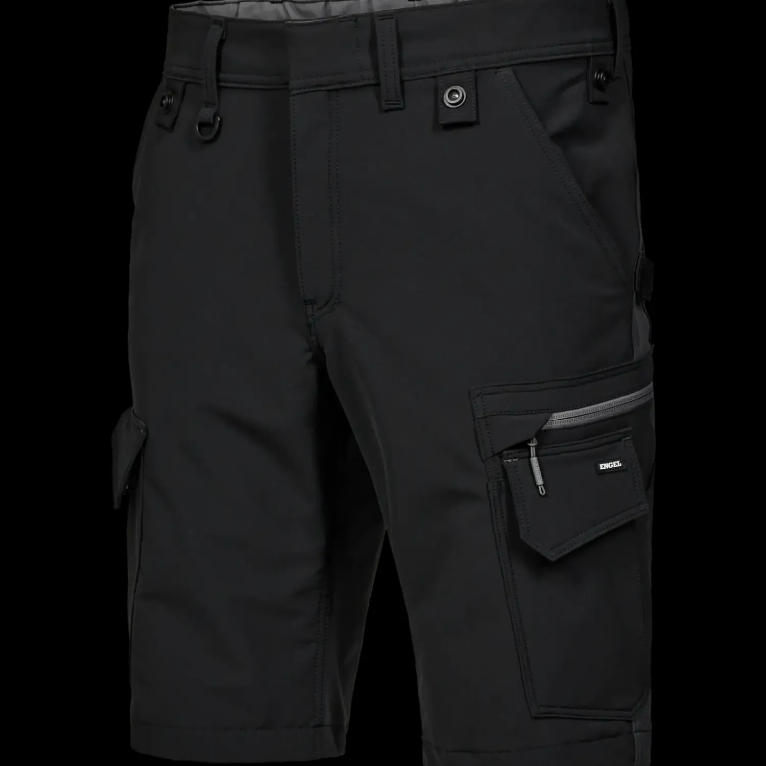 Sale ENGEL 6337 Entire shorts 4-vejs stretch sort/Antrazitgrå str. 84