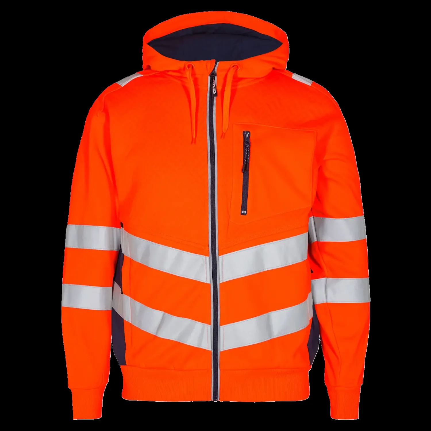 ENGEL Trøjer Og Sweatshirts^Safety sweat cardigan orange/blue ink str. 2XL