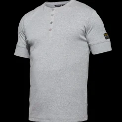 ENGEL T-Shirts^Standard grandad langærmet t-shirt gråmelange str. S