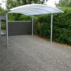 Carporte^Enkelt stålcarport 3060x5200 mm med buet termotag