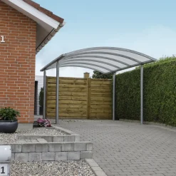 Carporte^Enkelt stålcarport 3060x5200 mm med buet termotag