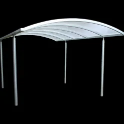 Carporte^Enkelt stålcarport 3060x5200 mm med buet termotag