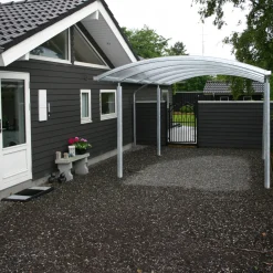 Carporte^Enkelt stålcarport 3060x5200 mm med buet termotag