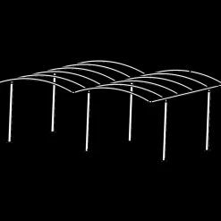 Carporte^Enkelt stålcarport 3060x5200 mm med buet termotag