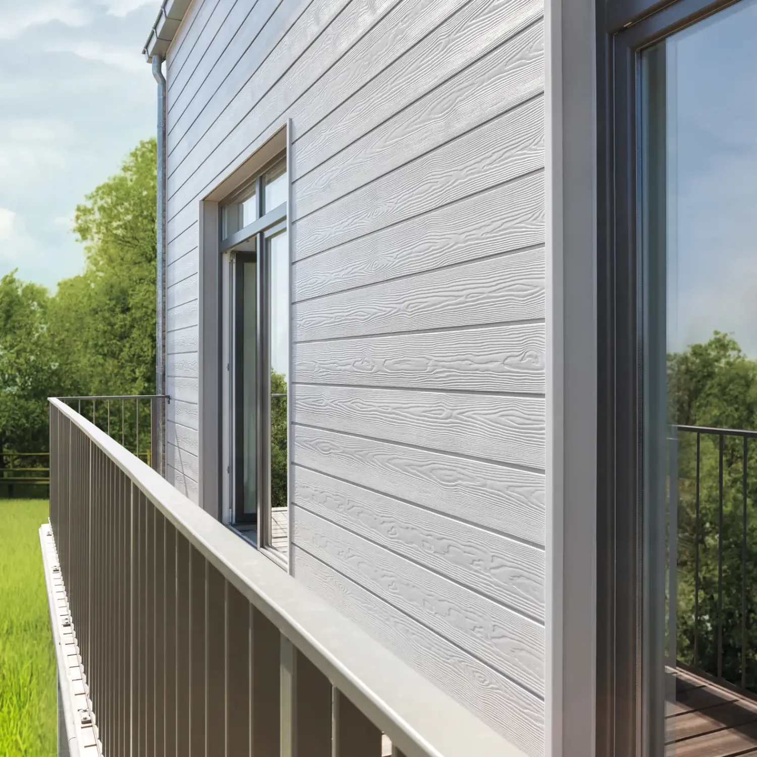 Cedral Etex Click træstruktur hvid C01, 186x3600x12 mm