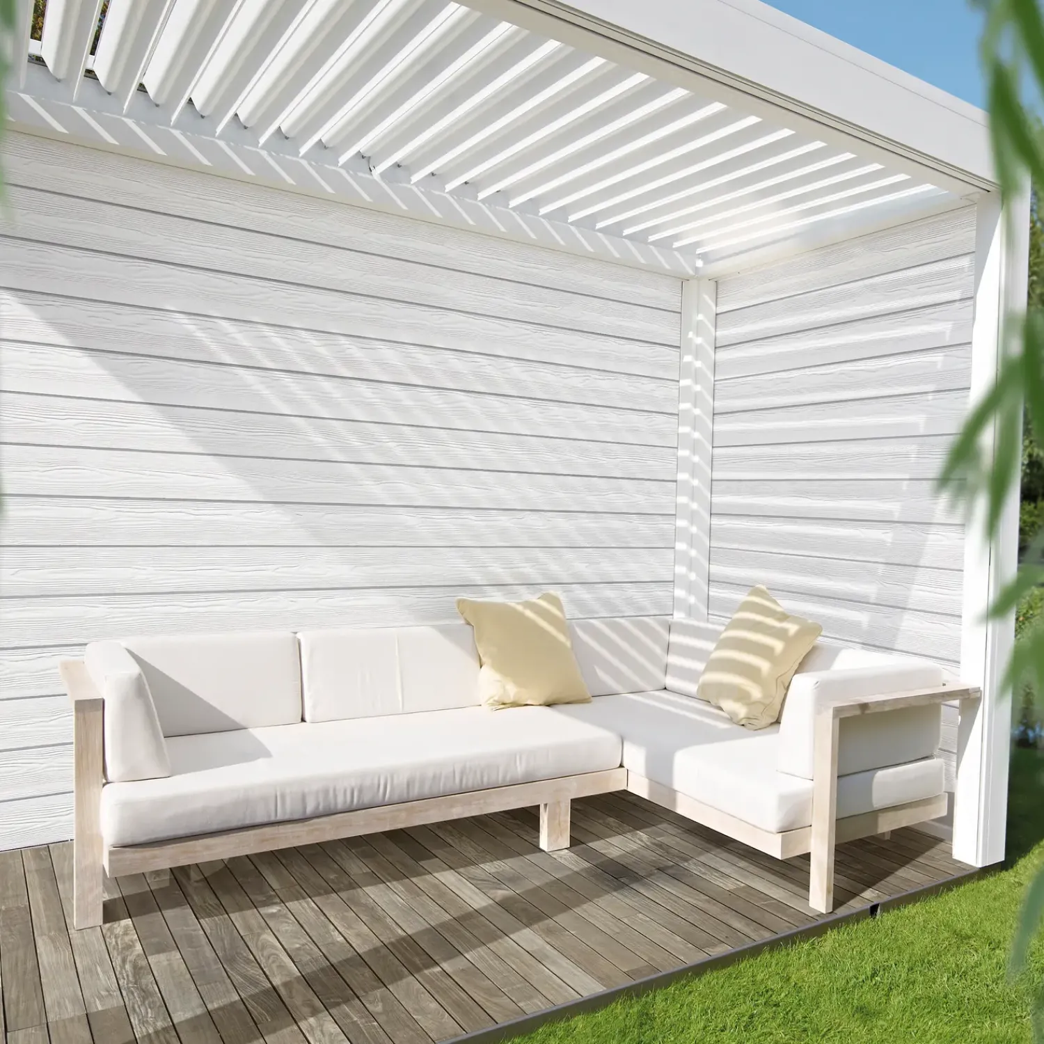 Cedral Etex Click træstruktur hvid C01, 186x3600x12 mm