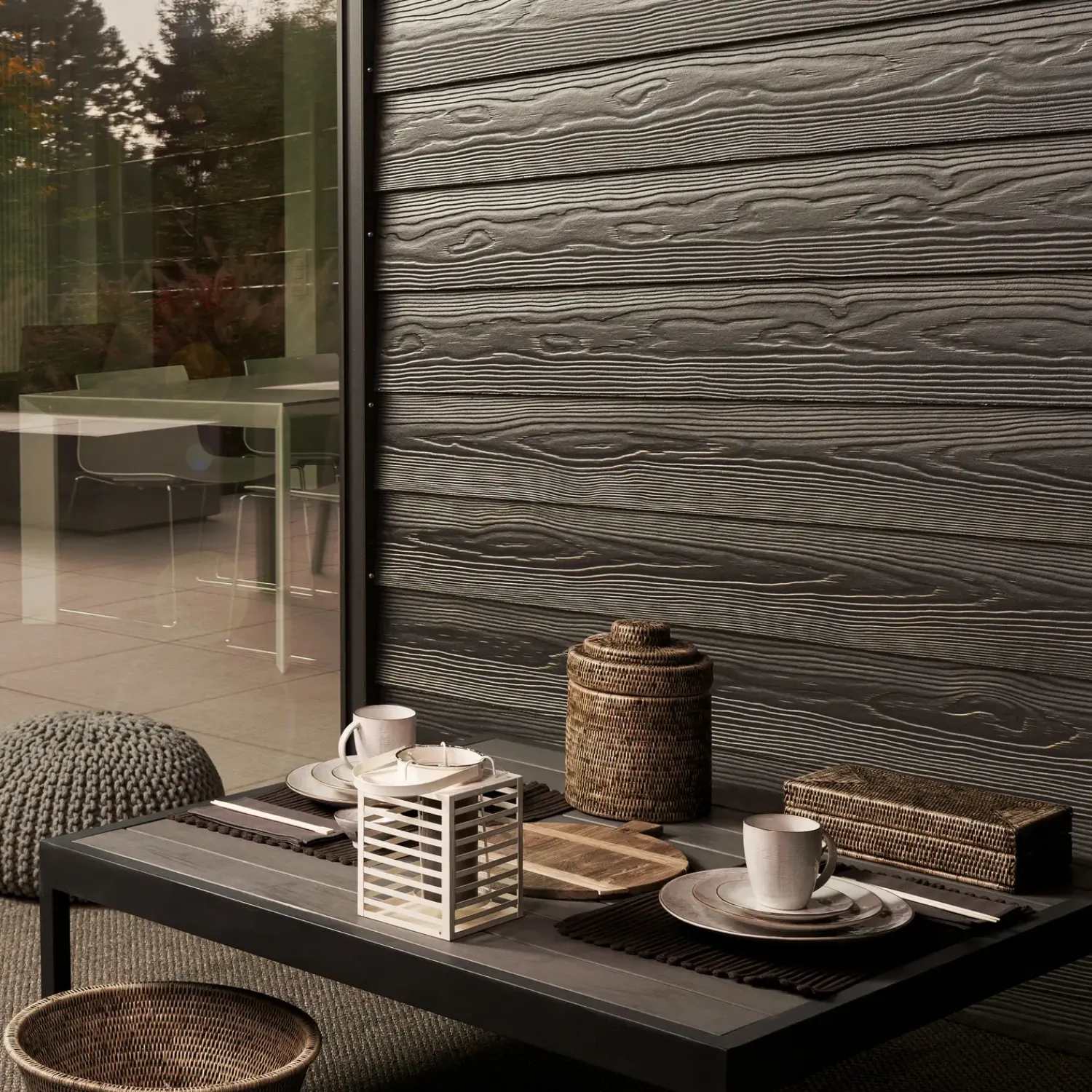 Cedral Facadebrædder^Etex Lap træstruktur sort C50, 190x3600x10 mm