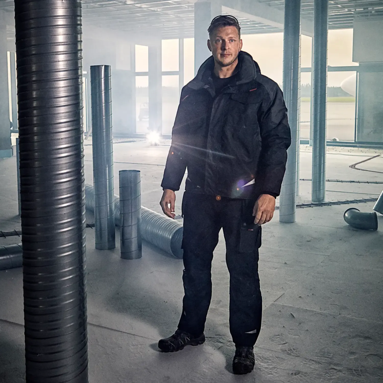 Sale ENGEL F. 1410-354 Galaxy vinterjakke sort/antrazitgrå str. M