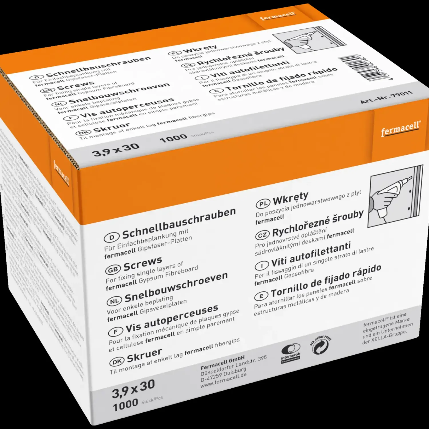 New Fermacell® gipsskruer 3,9x30 mm 1000 stk