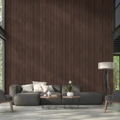 Fibrotech Akustikpaneler^Premium Proff akustikpanel 22x605x3000 mm smoked oak