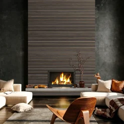 Fibrotech Akustikpaneler^Premium Proff akustikpanel 22x605x3000 mm grey oak